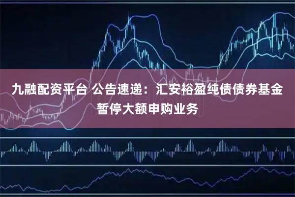 九融配资平台 公告速递：汇安裕盈纯债债券基金暂停大额申购业务