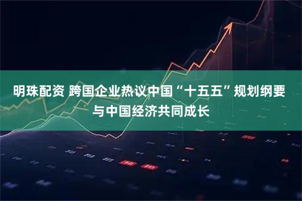 明珠配资 跨国企业热议中国“十五五”规划纲要 与中国经济共同成长