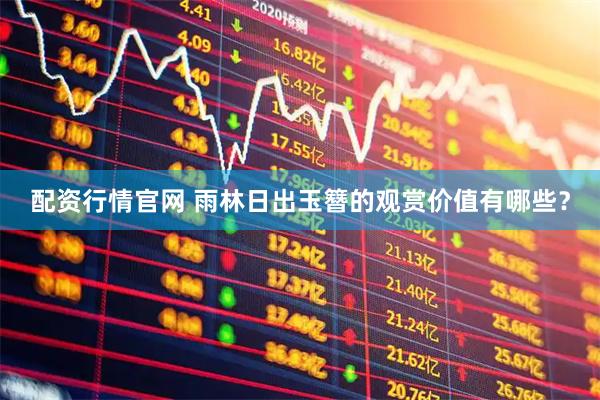 配资行情官网 雨林日出玉簪的观赏价值有哪些？